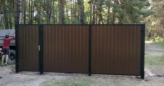 Купить распашные ворота из профнастила Красноуфимск, цена от 2738 руб.